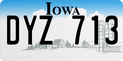 IA license plate DYZ713