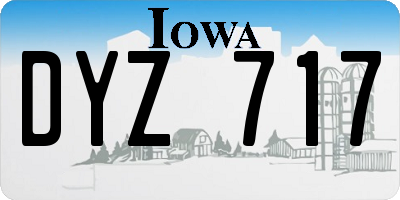 IA license plate DYZ717