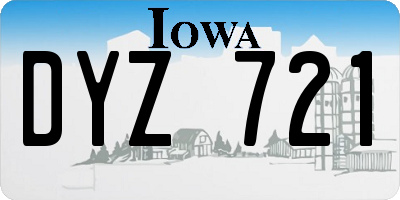 IA license plate DYZ721