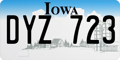 IA license plate DYZ723