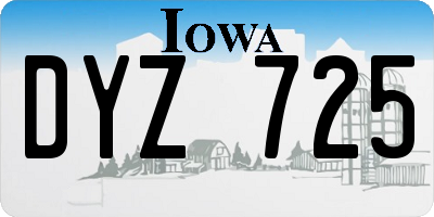 IA license plate DYZ725