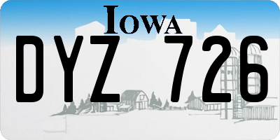 IA license plate DYZ726
