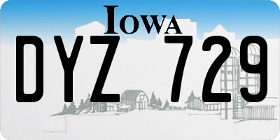 IA license plate DYZ729
