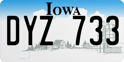 IA license plate DYZ733
