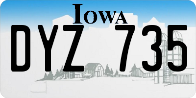 IA license plate DYZ735