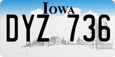 IA license plate DYZ736