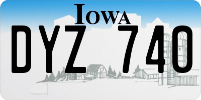 IA license plate DYZ740