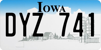 IA license plate DYZ741