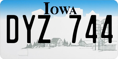 IA license plate DYZ744