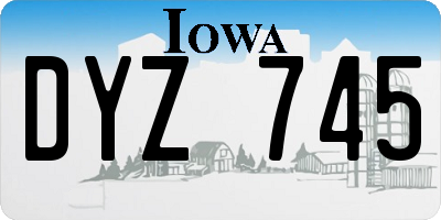 IA license plate DYZ745