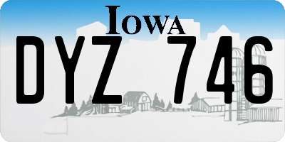 IA license plate DYZ746