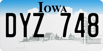 IA license plate DYZ748