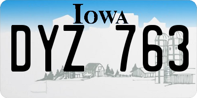 IA license plate DYZ763