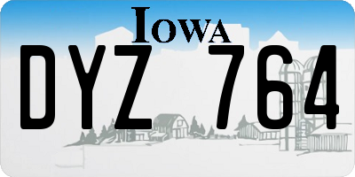 IA license plate DYZ764