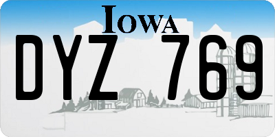 IA license plate DYZ769