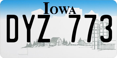 IA license plate DYZ773