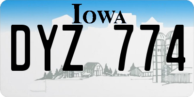 IA license plate DYZ774