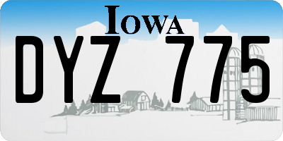 IA license plate DYZ775