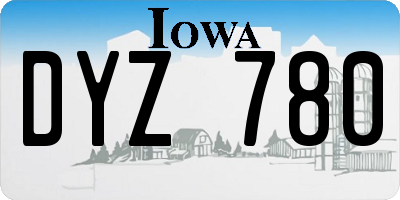 IA license plate DYZ780