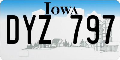 IA license plate DYZ797