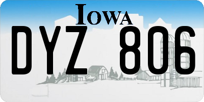 IA license plate DYZ806