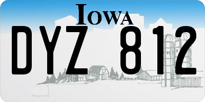 IA license plate DYZ812