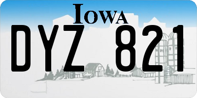 IA license plate DYZ821