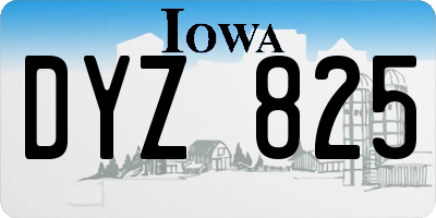 IA license plate DYZ825