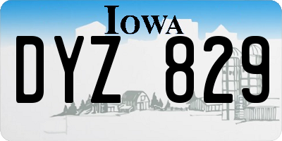 IA license plate DYZ829