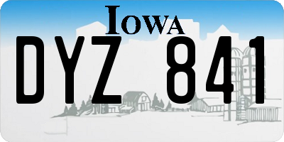IA license plate DYZ841