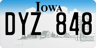 IA license plate DYZ848