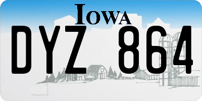 IA license plate DYZ864