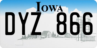 IA license plate DYZ866