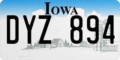 IA license plate DYZ894
