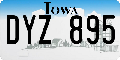 IA license plate DYZ895