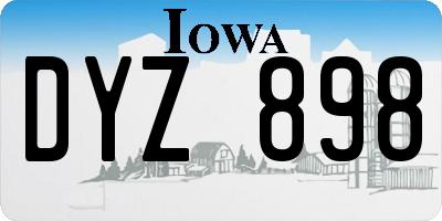 IA license plate DYZ898