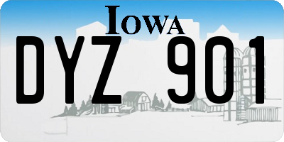 IA license plate DYZ901