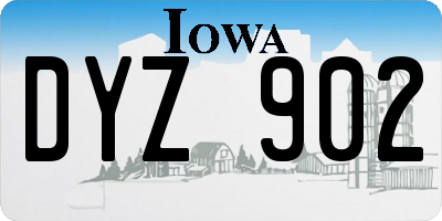 IA license plate DYZ902