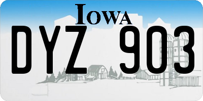 IA license plate DYZ903