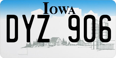 IA license plate DYZ906