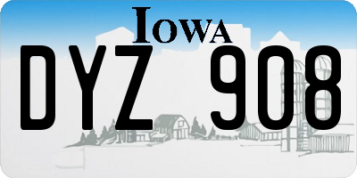 IA license plate DYZ908