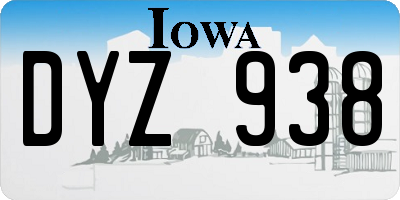 IA license plate DYZ938