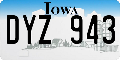 IA license plate DYZ943