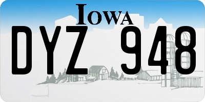 IA license plate DYZ948
