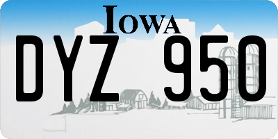 IA license plate DYZ950