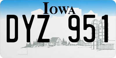 IA license plate DYZ951