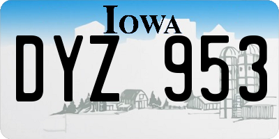 IA license plate DYZ953