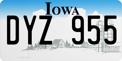 IA license plate DYZ955