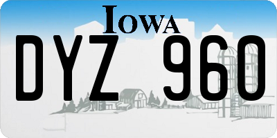 IA license plate DYZ960