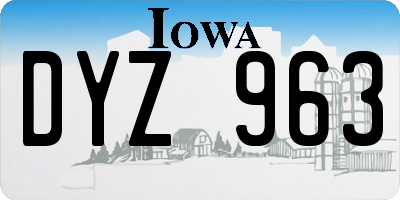 IA license plate DYZ963